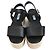 Prada Sandali con zeppa in espadrille neri Nero - vista 2