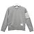 Thom Browne Diagonal Stripe Loopback Classic Sweatshirt Light Gray