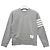 Thom Browne Diagonal Stripe Loopback Classic Sweatshirt Light Gray - view 13