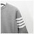 Thom Browne Diagonal Stripe Loopback Classic Sweatshirt Light Gray - view 16