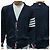 Thom Browne Cardigan in lana merino a righe diagonali blu navy - vista 11