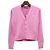 V-Ausschnitt Cardigan aus Bio-Baumwolle mit Acne-Logo - Cameo Pink - Ansicht 10
