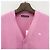 V-Ausschnitt Cardigan aus Bio-Baumwolle mit Acne-Logo - Cameo Pink - Ansicht 3