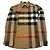 Burberry Camicia da uomo in cotone stretch a quadri Marrone