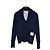 Thom Browne Strickjacke aus Baumwolle mit Schalkragen Blau