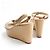 Tory Burch Sandali con piattaforma in vernice beige Marrone - vista 4