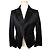 Jil Sander Giacca corta in seta nera con perline Nero
