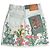 Gucci Falda mini de mezclilla bordada con flores Azul - vista 2
