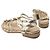 Chanel Sandali piatti in pelle oro champagne Camelia D'oro - vista 4