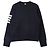 Thom Browne Gestreiftes klassisches Rundhals-T-Shirt Blau - Ansicht 4