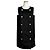 Louis Vuitton Vestido de satén de doble botonadura Negro