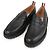 Thom Browne Mocassino a punta rotonda in grosgrain con loop Nero