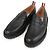 Thom Browne Mocassino a punta rotonda in grosgrain con loop Nero - vista 3