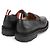 Thom Browne Mocassino a punta rotonda in grosgrain con loop Nero - vista 8