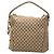 Borsa a spalla Bella grande in tela GG marrone di Gucci Beige