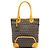 Fendi Braune Zucchino Canvas Einkaufstasche mit Fronttasche für Köche Beige