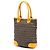 Fendi Braune Zucchino Canvas Einkaufstasche mit Fronttasche für Köche Beige - Ansicht 2