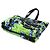 Tote Borsa a Spalla Prada Tessuto 2VG019 Nero Verde chiaro - vista 2