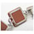Pendientes de cuero y metal Medor Gaine GM de Hermès Castaño  - vista 11