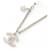 Collana Chanel con strass e perle artificiali Bianco D'oro  - vista 1