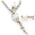 Collana Chanel con strass e perle artificiali Bianco D'oro  - vista 4