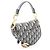 Borsa a tracolla Mini Jacquard Oblique Christian Dior Crudo Blu navy - vista 2