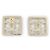 NUOVE ORECCHINI CHANEL LOGO CC QUADRATO STRASS ORO D'oro - vista 2
