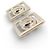 NUOVE ORECCHINI CHANEL LOGO CC QUADRATO STRASS ORO D'oro - vista 6