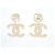 NEUE CHANEL LOGO CC & CHA NEL METALL-OHRRINGE Golden - Ansicht 4