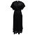 Sandro Charlene Plissierte Spitzen-Midikleid aus schwarzem Polyester
