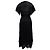 Sandro Charlene Plissierte Spitzen-Midikleid aus schwarzem Polyester - Ansicht 3