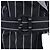 Cappotto a righe Mackintosh Nero - vista 7