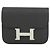 Billetera bi-fold slim Hermès Constance Negro