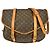 Borsa Saumur Louis Vuitton in tela Monogram 43 Marrone
