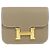 Billetera Slim Constance Hermès Beige Gris pardo
