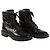 Botas de combate Saint Laurent William de cuero negro 38,5