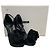 Sandali platform Keira in satin nero con applicazione di rosa di Dolce & Gabbana - vista 6