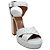 Sandali platform Rosange in pelle bianca con borchie Laurence Dacade Bianco