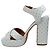 Sandali platform Rosange in pelle bianca con borchie Laurence Dacade Bianco - vista 3