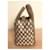 Alaïa Borsa Secchiello Alaia in Pelle Perforata Camel e Bianca Cammello - vista 4
