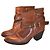 Botines Dior de cuero marrón talla 36 IT Castaño