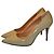 Fendi Pumps aus Lackleder beige Größe 36