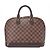 LOUIS VUITTON – Borsa a Mano Alma PM Damier Marrone con Finiture Dorate Marrone scuro
