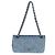 Bolsa clássica de flap duplo médio em denim estampado com corrente azul desbotada Chanel - vista 5