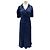 Diane Von Furstenberg Langes satinblaues Kleid