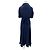 Diane Von Furstenberg Langes satinblaues Kleid - Ansicht 2