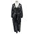 Roseanna Pailletten-Kleid mit Gürtel Schwarz