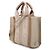 Chloé Borsa Tote Piccola Woody in Lino - vista 4