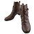 Hermès Chocolate Brown Leather Silver-tone Ankle Boots