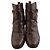 Hermès Chocolate Brown Leather Silver-tone Ankle Boots - view 2